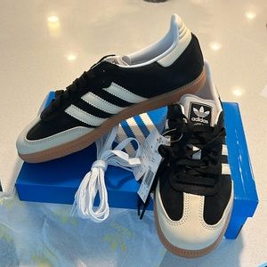 NWT Adidas Samba OG Originals Core Black Wonder White Sneakers Size Women’s 9